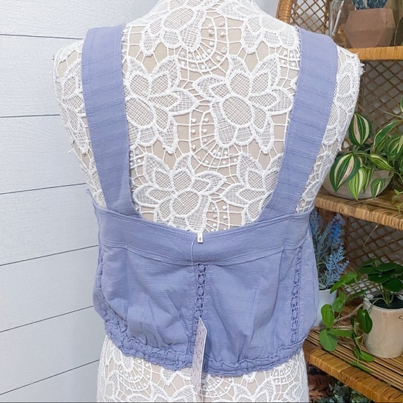NWT Free People Sweet Something Lace Tank Lilac Purple Small - Picture 9 of 13